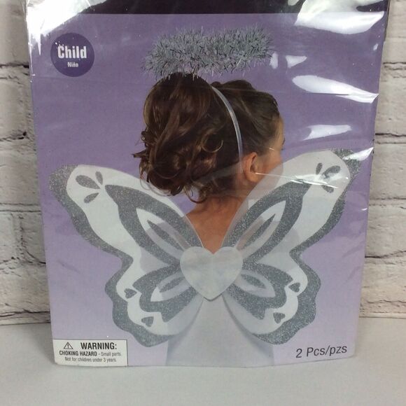 Angel Accessory Kit Child 3+ Wings & Halo 2 Pc Set Costume Cosplay Christmas NIP - Picture 4 of 6